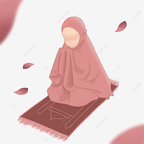 Muslim Girl Pray PNG Transparent, Cute Muslim Girl Praying On Eid Morning, Eid, Eid Mubarak, Eid ...