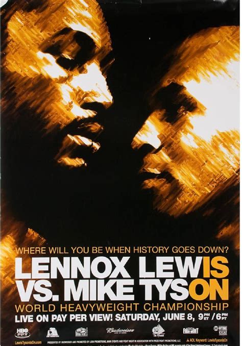 Large Lot of 10 Lennox Lewis vs. Mike Tyson Fight Posters. | Memorabilia Expert