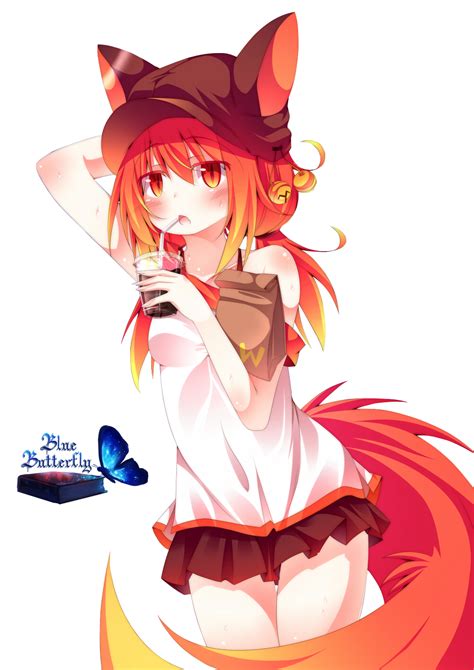 #8 Anime fox girl Render by Butterfly-Blue-B on DeviantArt