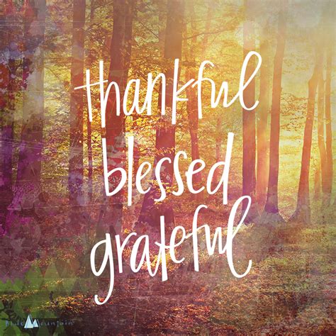 Thankful Grateful Blessed Images - Printable Template Calendar