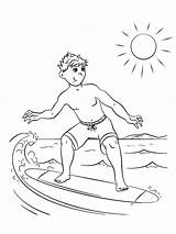 colouring Page Surfing  Coloringpageca sketch template