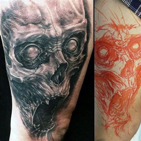 Demons Tattoo On Men Arm Tattoos Demon, Satanic Tattoos, Evil Tattoos, Scary Tattoos, Head ...