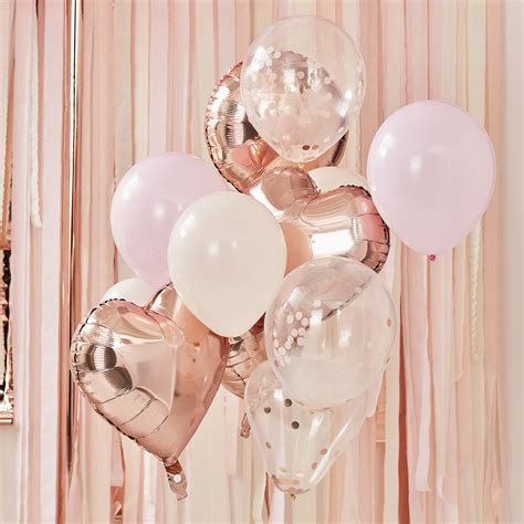 Blush And Rose Gold Balloons Bundle | Ginger Ray