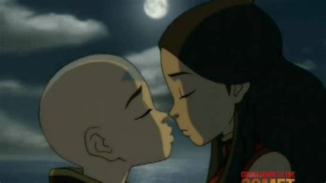 Avatar - Aang and Katara Kiss - YouTube