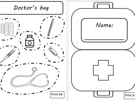 Doctor Bag Craft Template Aistear at the Doctors Mash Ie | williamson-ga.us