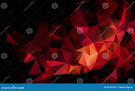 Abstract Polygonal Dark Red Geometric Background. Low Poly. Stock Vector - Illustration of ...