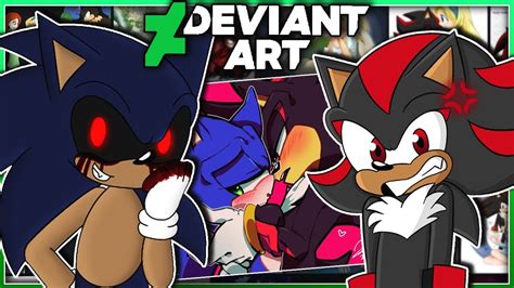 Sonic.EXE & Shadow Visit DEVIANTART! - SONIC.EXE KISSING SHADOW?! - YouTube