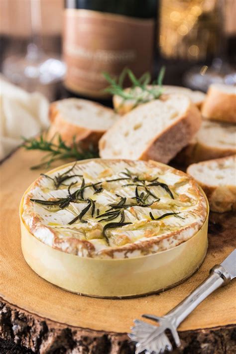 Baked Camembert with Garlic and Rosemary | www.oliviascuisine.com | A gooey and fragrant Baked ...