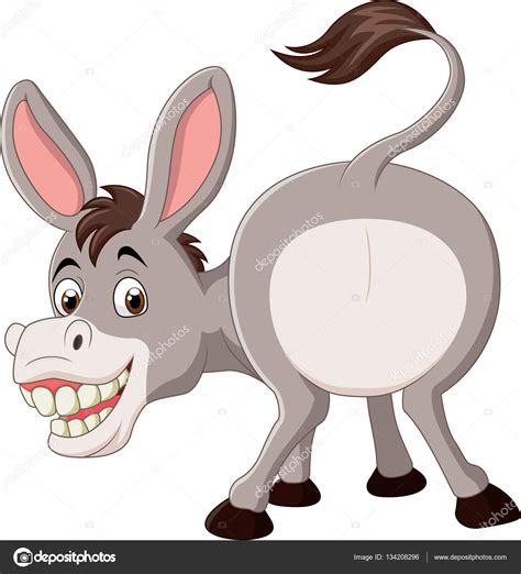 Cartoon funny donkey mascot — Stock Vector © tigatelu #134208296