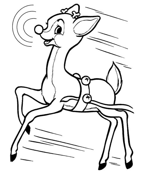 Rudolph reindeer coloring pages download and print for free