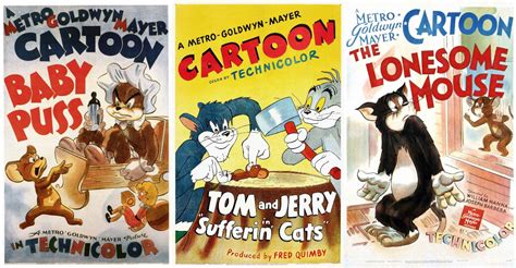 Vintage Posters for the Early ‘Tom and Jerry’ Cartoons in the 1940s ...