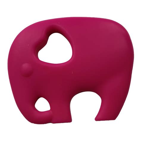 Pink Elephant Shaped Silicone Teething Toy | Mamiina Baby Shop