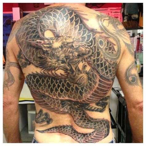 full back dragon tattoo | Dragon tattoo, Dragon tattoo full back, Full back tattoos