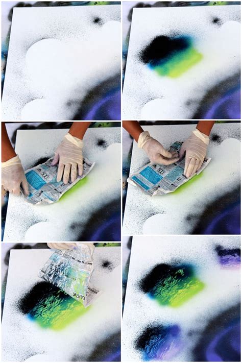 DIY Spray Paint Art in 5 Minutes - A Piece Of Rainbow