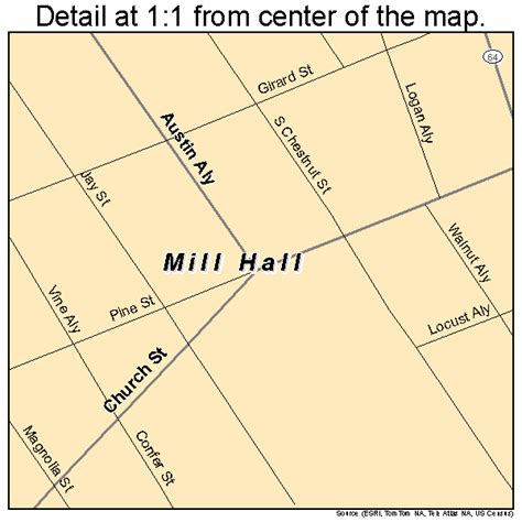 Mill Hall Pennsylvania Street Map 4249760