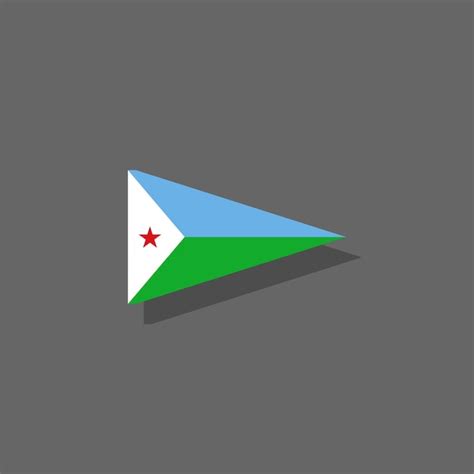 Premium Vector | Illustration of djibouti flag template