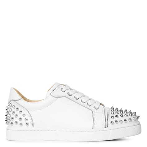 Christian Louboutin Vieira 2 White Leather Sneakers - Save 11% - Lyst