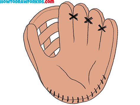 How to Draw a Baseball Glove - Easy Drawing Tutorial For Kids