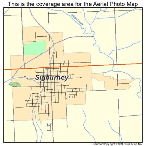 Aerial Photography Map of Sigourney, IA Iowa