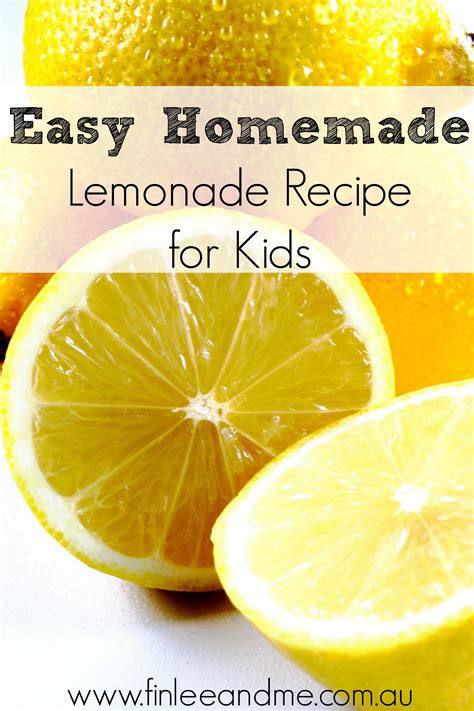 Easy Lemonade Recipe for Kids | Cooking with Kids | Finlee & Me