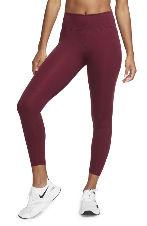 Buy Nike One Lux 7/8 Tights In Dark Beetroot/clear - Dark Beetroot/ Clear At 33% Off | Editorialist