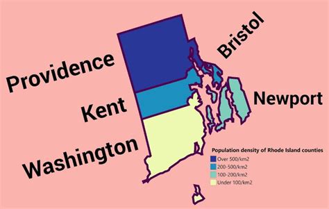 Population density of Rhode Island counties | Island county, Rhode island, Kent washington