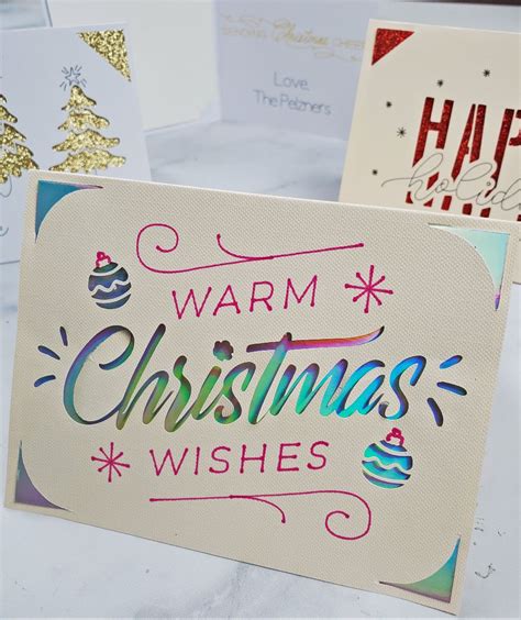 Cricut Joy Christmas Cards: 4 Quick and Easy Holiday Cards! - Leap of Faith Crafting