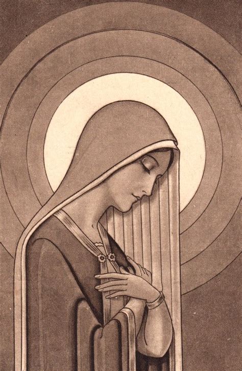 All about Mary. - An art deco holy card of the Immaculate...