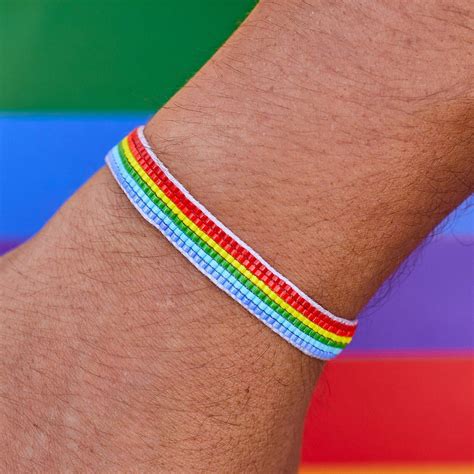 Woven Rainbow Seed Bead Bracelet