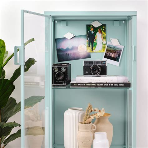 RUDSTA Glass-door cabinet, light turquoise, 161/2x145/8x61" - IKEA Light Turquoise, Ikea Family ...