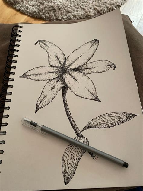 Stippling flower in 2023 | Menggambar bunga, Gambar teknik, Bingkai foto