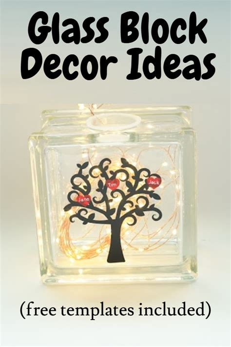 Glass Block Crafts Ideas For Cricut Projects