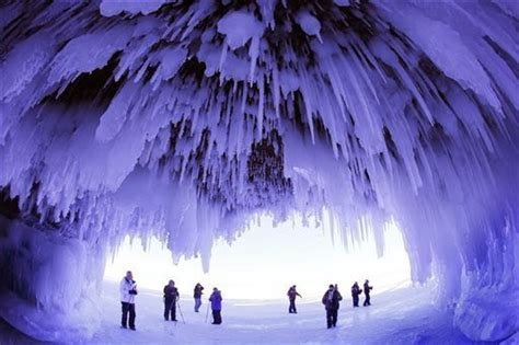 Icicles Dazzle in Lake Superior Caves - Apostle Islands, Wisconsin - Snow Addiction - News about ...