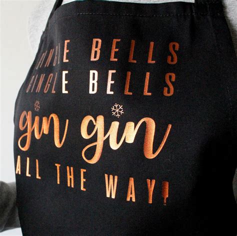 'Gin Gin All The Way' Gingle Bells Apron By Precious Little Plum ...