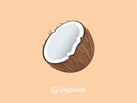 Dribbble - coconut.png by JoyPixels