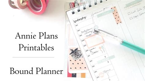 Annie Plans Printables | Bound Desktop Planner - YouTube