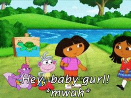 Dora The Explorer Kiss GIF - Find & Share on GIPHY