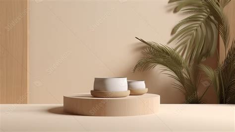 Elevated Product Showcase 3d Rendering Of Mockup Scene With Podium Powerpoint Background For ...