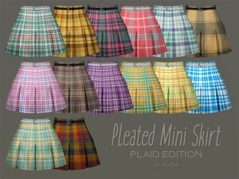 Pleated Mini Skirt PLAID EDITION at Trillyke » Sims 4 Updates