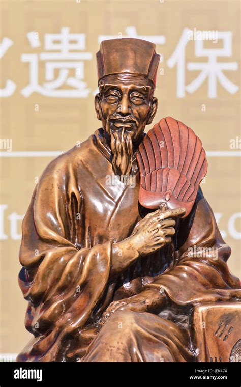 XIAN-MAY 20. Statue of Zhuge Liang (181–234). He was a chancellor of the state of Shu Han during ...