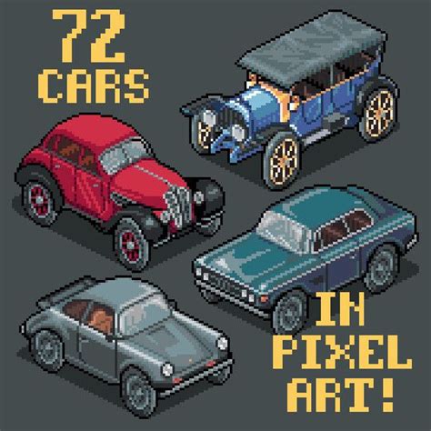 72 Cars in Pixel Art