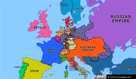 Humiliation of Olmütz | Historical Atlas of Europe (29 November 1850) | Omniatlas