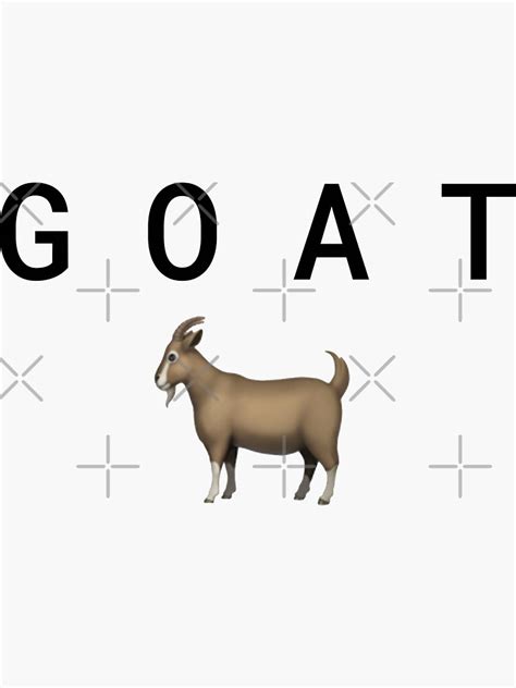 "GOAT emoji" Sticker for Sale by Primotees | Redbubble