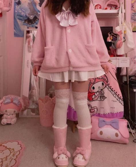 pink , white , sanrio , my melody , cutecore , cute , pretty outfits , outfit ideas , room ideas ...