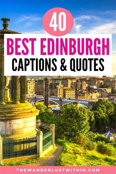 40 Best Edinburgh Quotes and Edinburgh Captions for Your Trip to ...