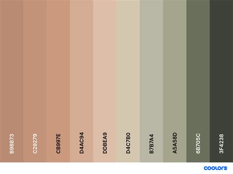 Neutral Color Palette With Hex Codes, Cottagecore Color Palette, Earth Tone Color Palette, Color ...
