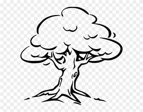 Tree Clip Art - Oak Tree Drawing Easy, HD Png Download - 600x575(#3512647) - PngFind