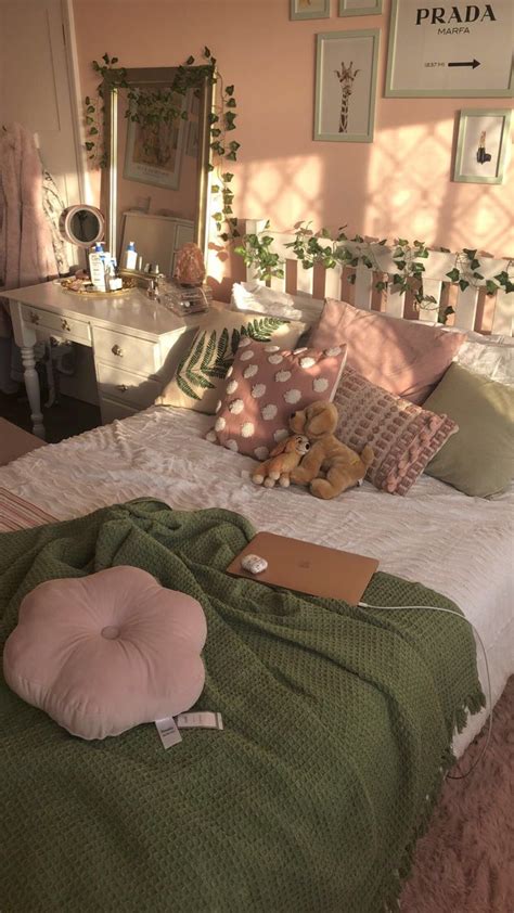 pink and green bedroom