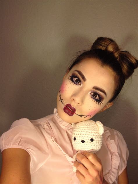 #halloweenmakeup #halloween last minute costume #occliptar #mufe | Doll makeup halloween ...