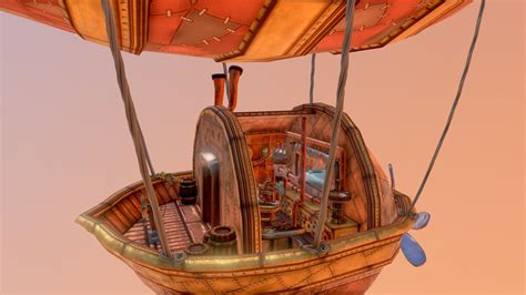 Steampunk Airship with Captain's Quarters - Download Free 3D model by hannahwool [3a0da4a ...